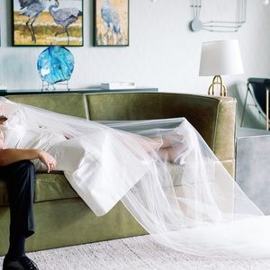 Toni Federici “celebration” veil. Worn once. Perfect condition. About 7 feet.